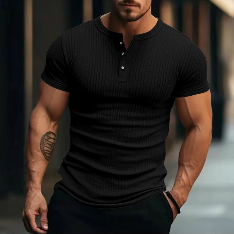 Men's Stylish Stripe Knit T-shirt