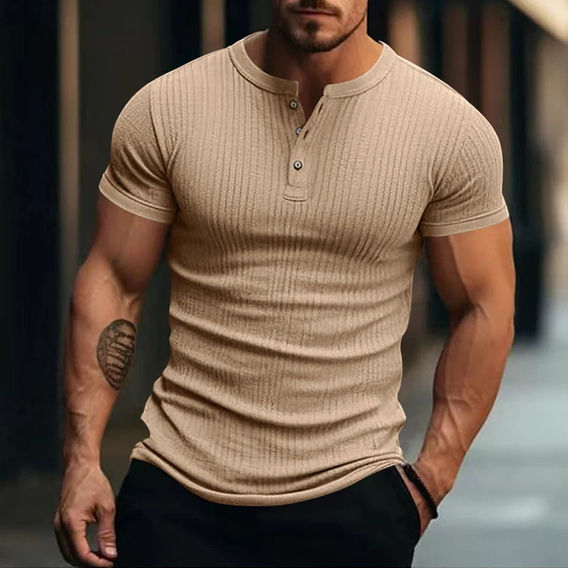Men's Stylish Stripe Knit T-shirt