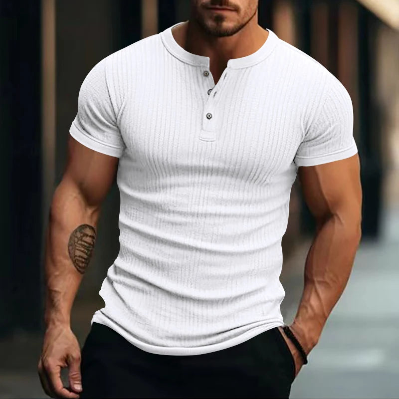 Men's Stylish Stripe Knit T-shirt
