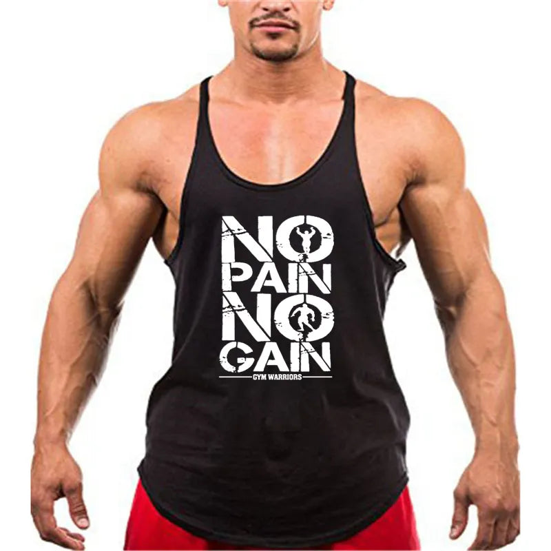 Brand Gym Stringer Tank Top Men Bodybuilding Clothing Cotton Sleeveless