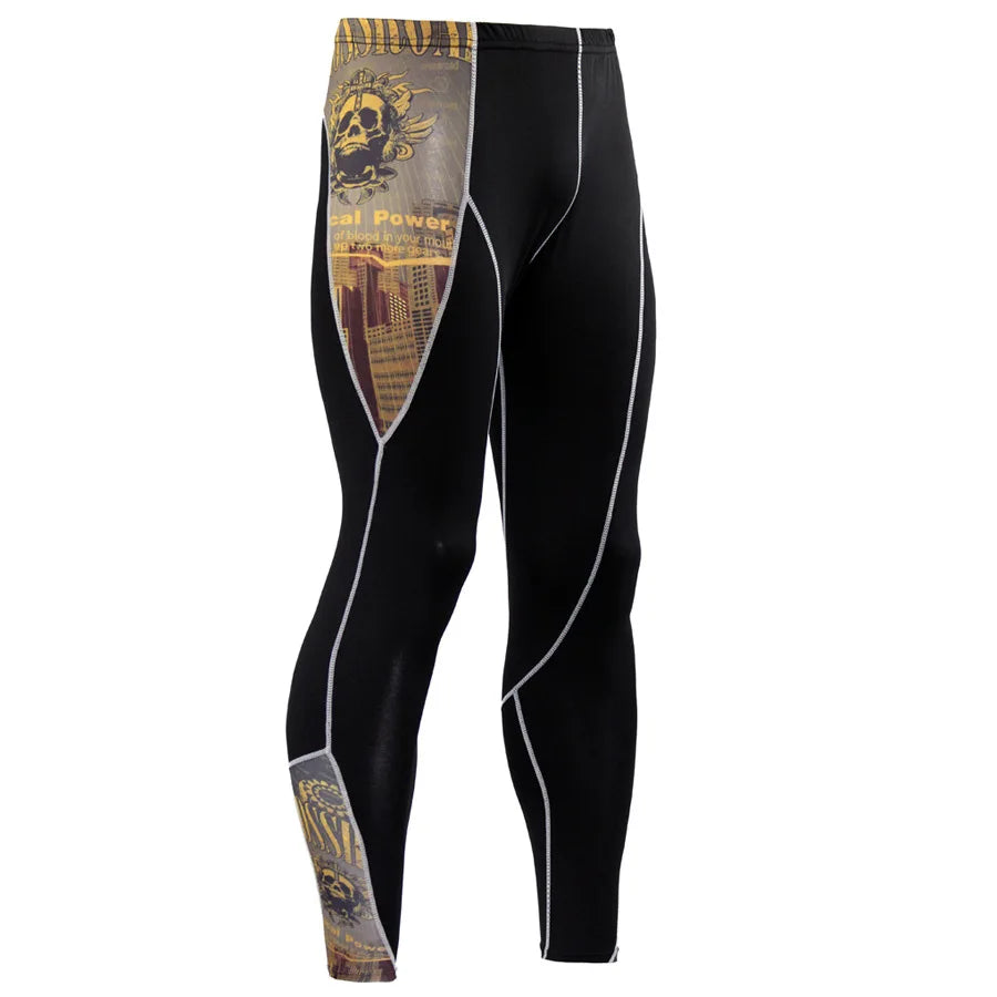 Running tights 3D wolf head Print