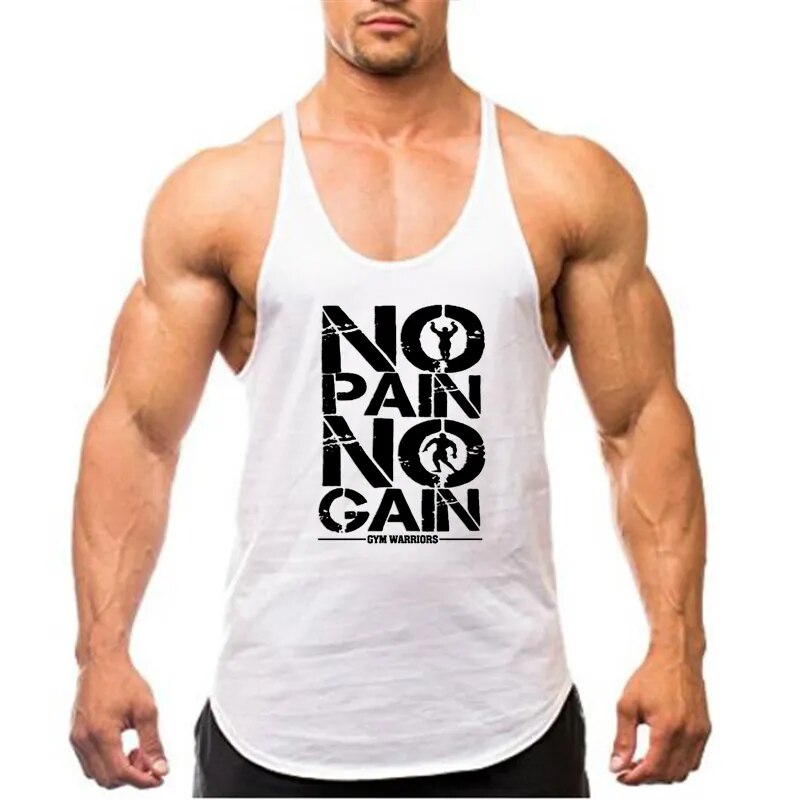 Brand Gym Stringer Tank Top Men Bodybuilding Clothing Cotton Sleeveless