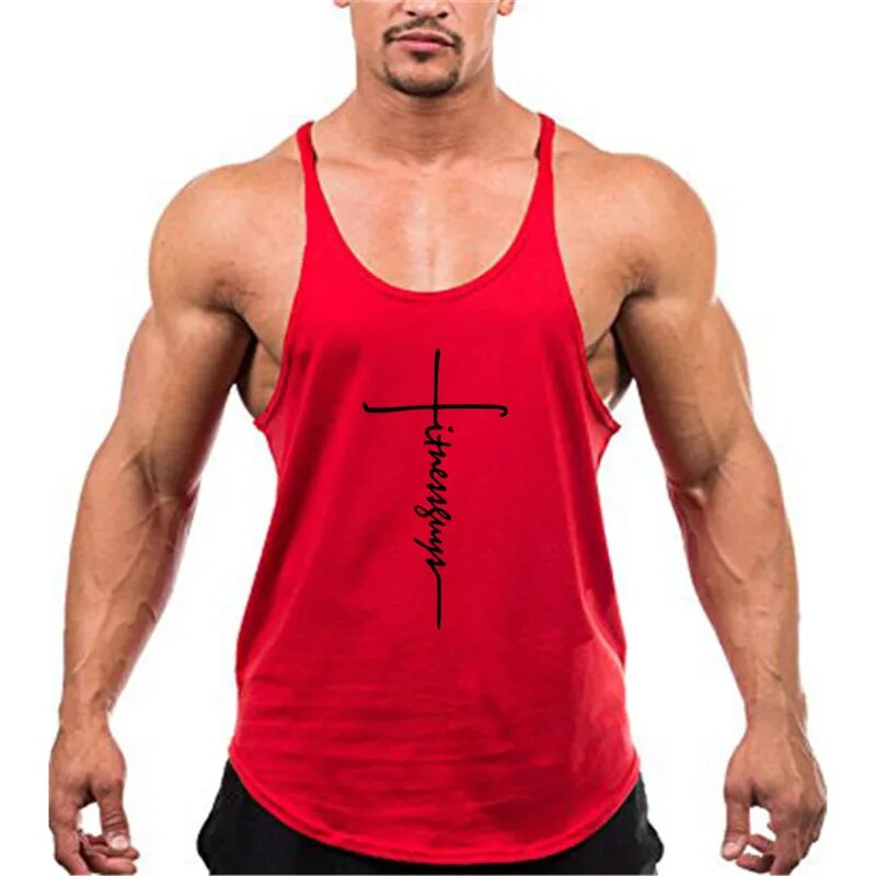 Brand Gym Stringer Tank Top Men Bodybuilding Clothing Cotton Sleeveless