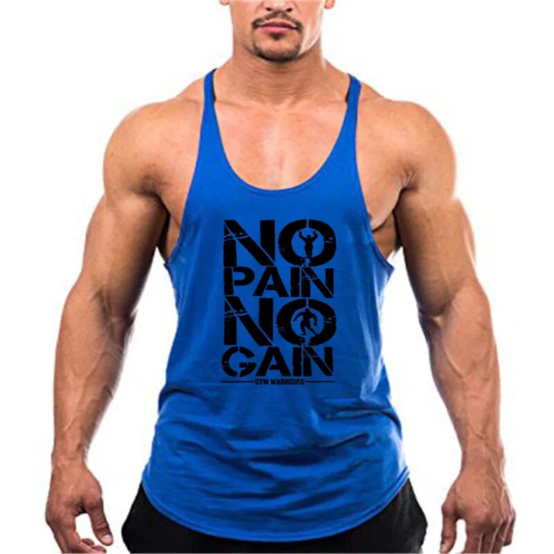 Brand Gym Stringer Tank Top Men Bodybuilding Clothing Cotton Sleeveless