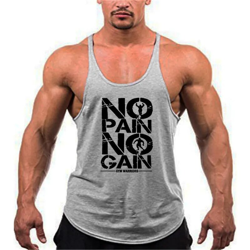 Brand Gym Stringer Tank Top Men Bodybuilding Clothing Cotton Sleeveless