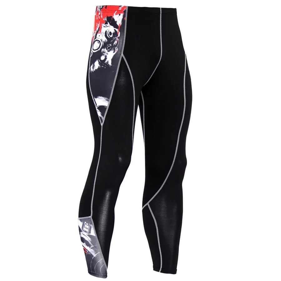 Running tights 3D wolf head Print