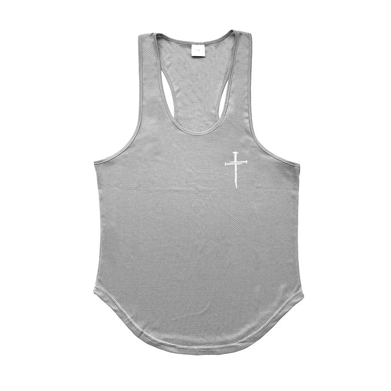 Men Bodybuilding Sleeveless Shirt