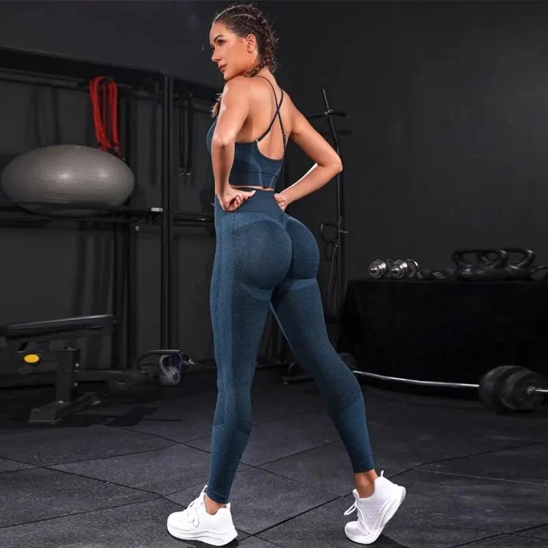 2 Pieces Women's Tracksuit Seamless Yoga Set