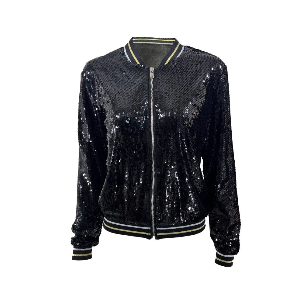 Golden Black Sequined Jacket