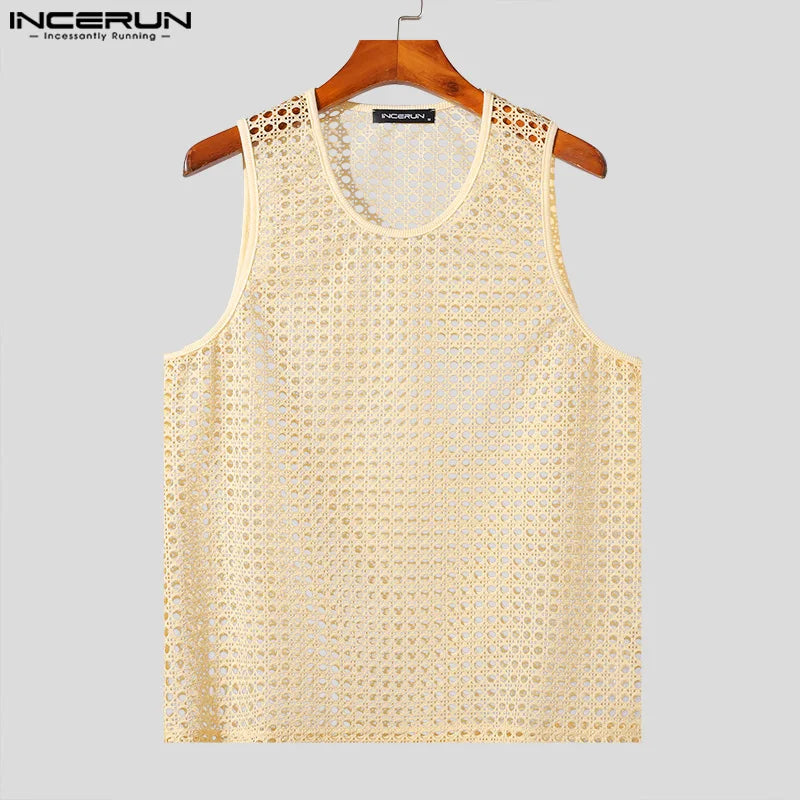 Men Hollow Mesh Vest