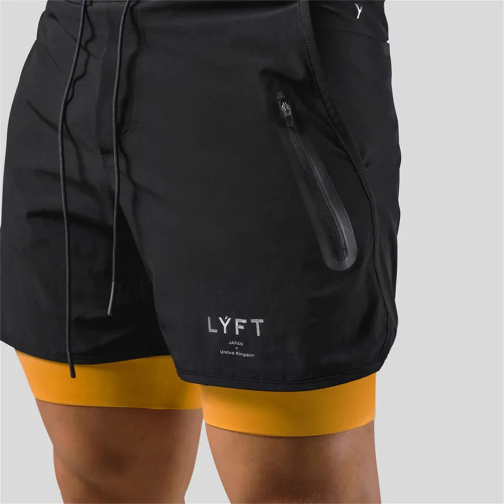 2 in 1 Running Sports Shorts