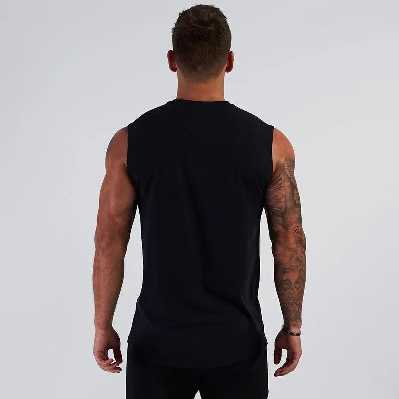 Cotton V-neck Fitness Tank Top