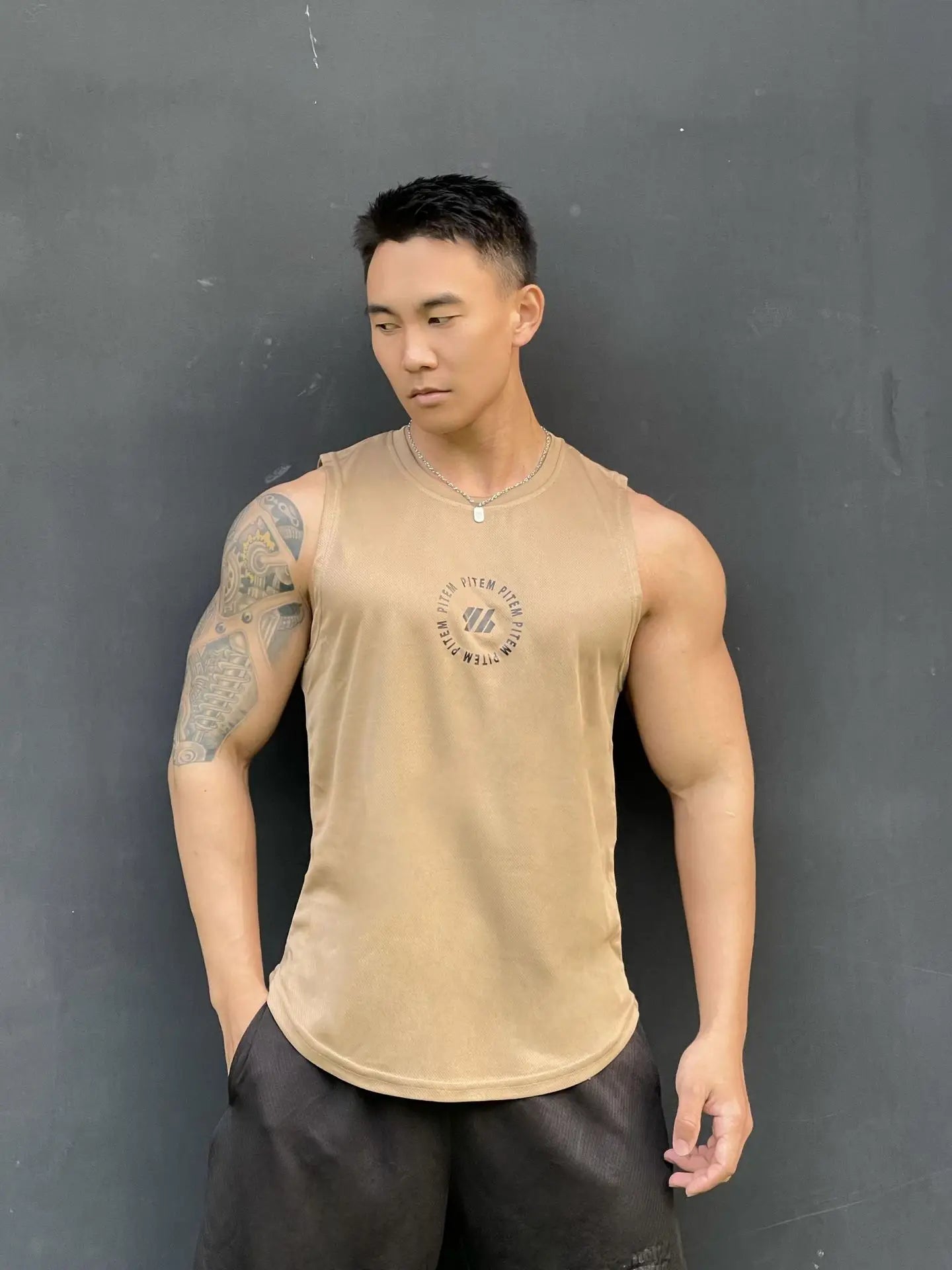 New Men's vest casual sports T-shirt