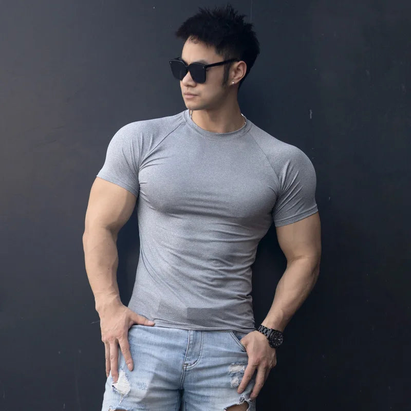 Men's Summer Fitness Sports Casual T-shirt