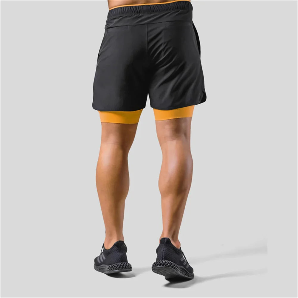 2 in 1 Running Sports Shorts