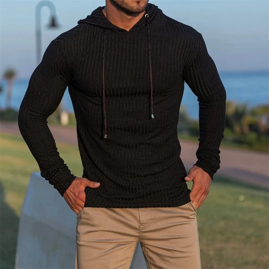 Men's autumn sports fitness hoodie pullover