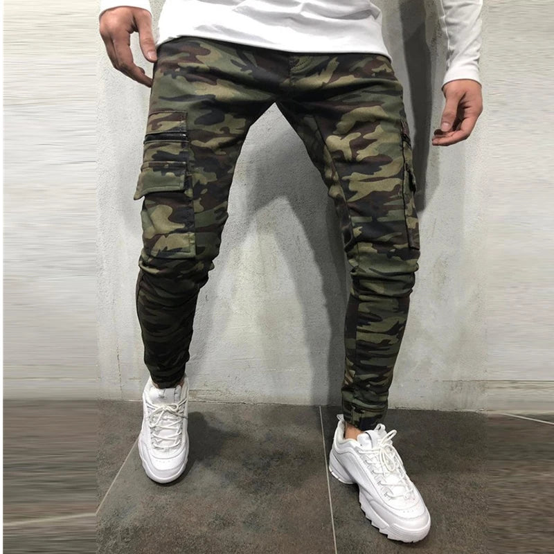 Men's Fashion Joggers Camouflage Jeans