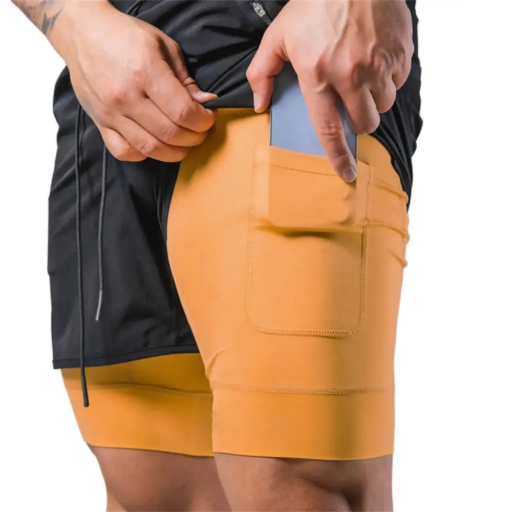 2 in 1 Running Sports Shorts