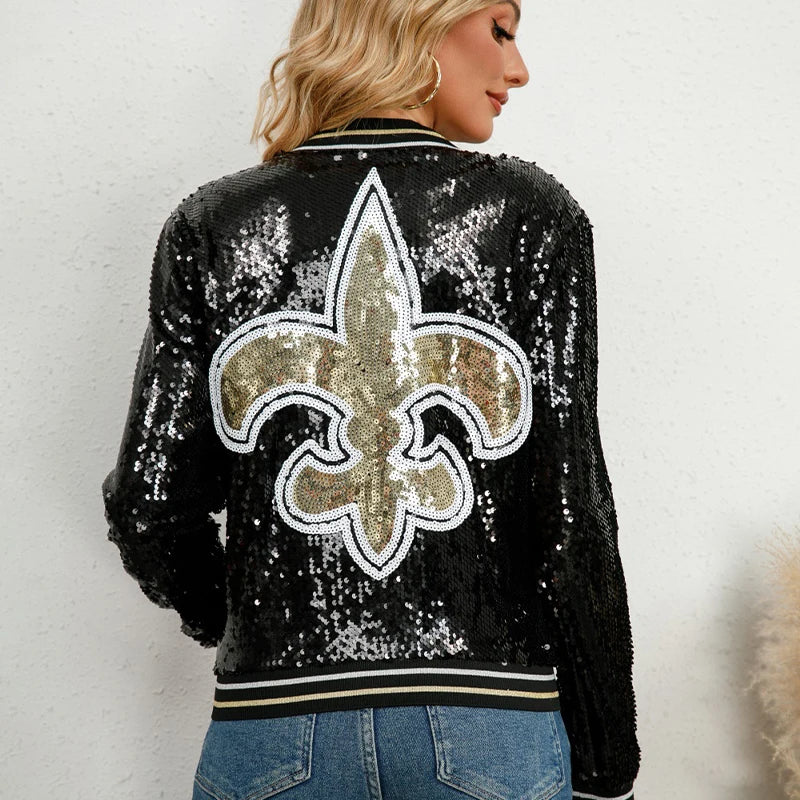 Golden Black Sequined Jacket