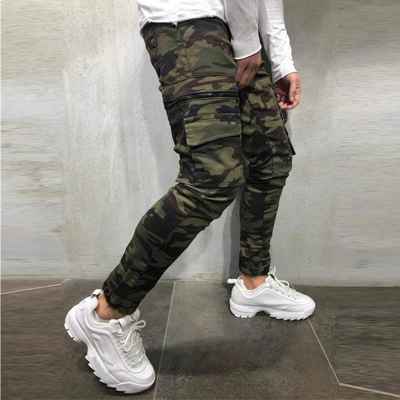 Men's Fashion Joggers Camouflage Jeans