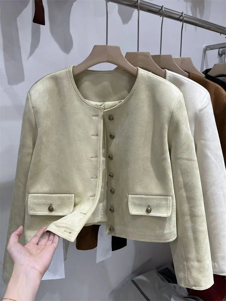 Short Coat Suede Small