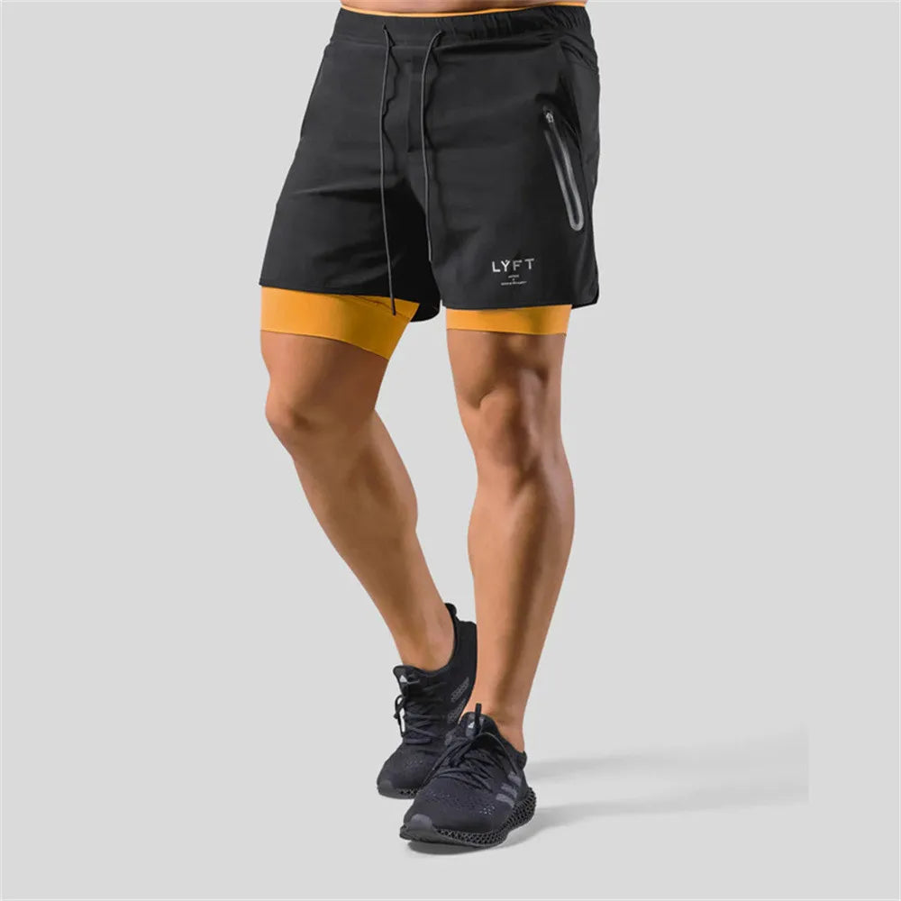 2 in 1 Running Sports Shorts