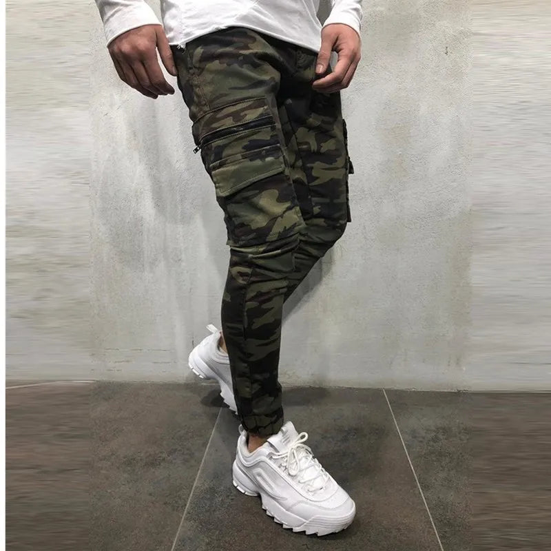 Men's Fashion Joggers Camouflage Jeans