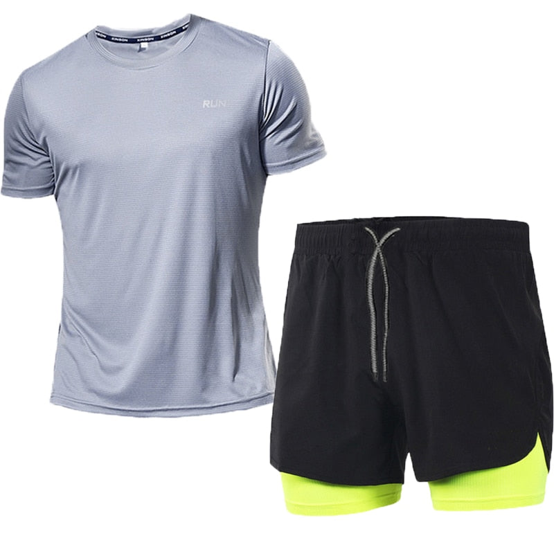 Men's Running Sets Sportswear Gym Fitness