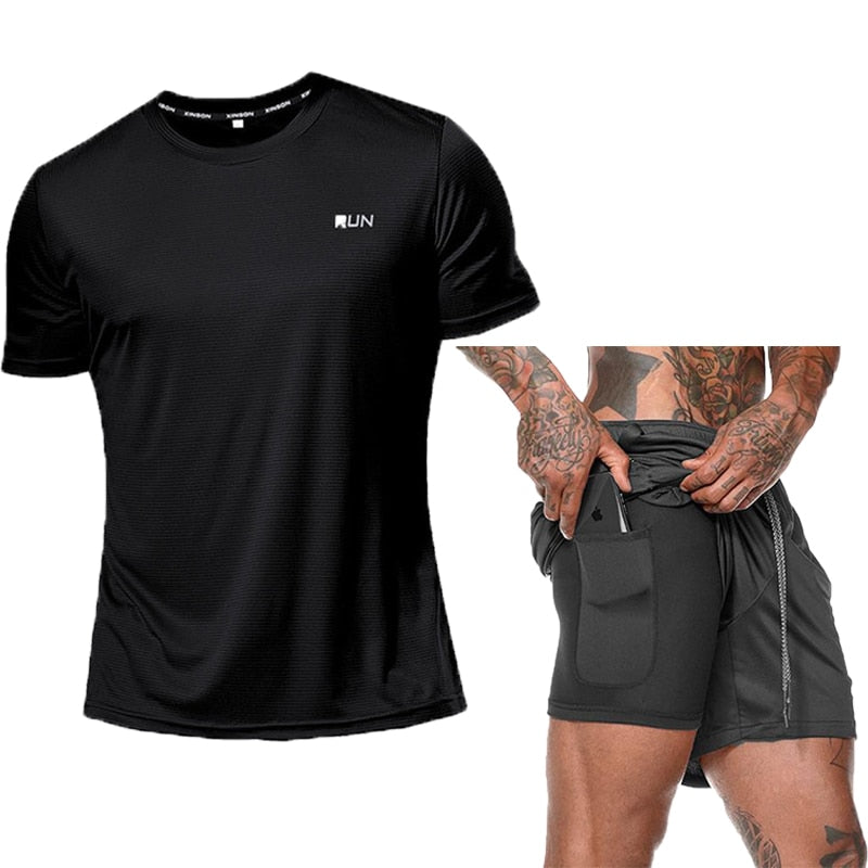 Men's Running Sets Sportswear Gym Fitness