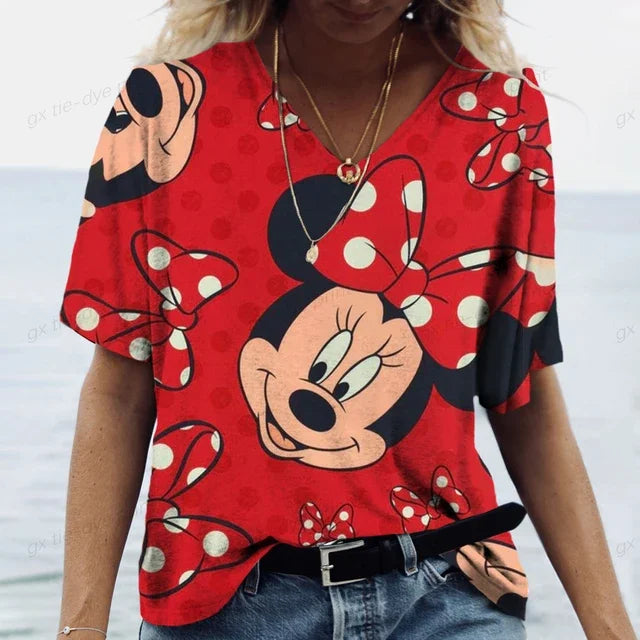 Summer Women's T-shirt Disney Mickey Mouse
