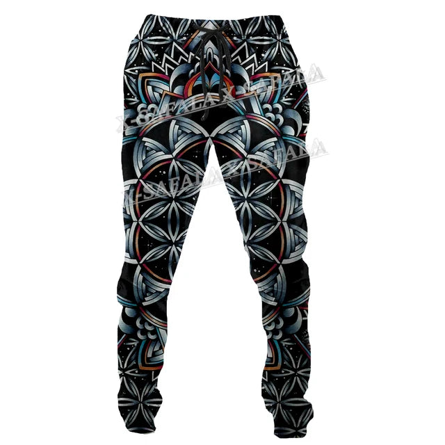 Colorful Mushroom 3D Print Men Pants Long Y2k