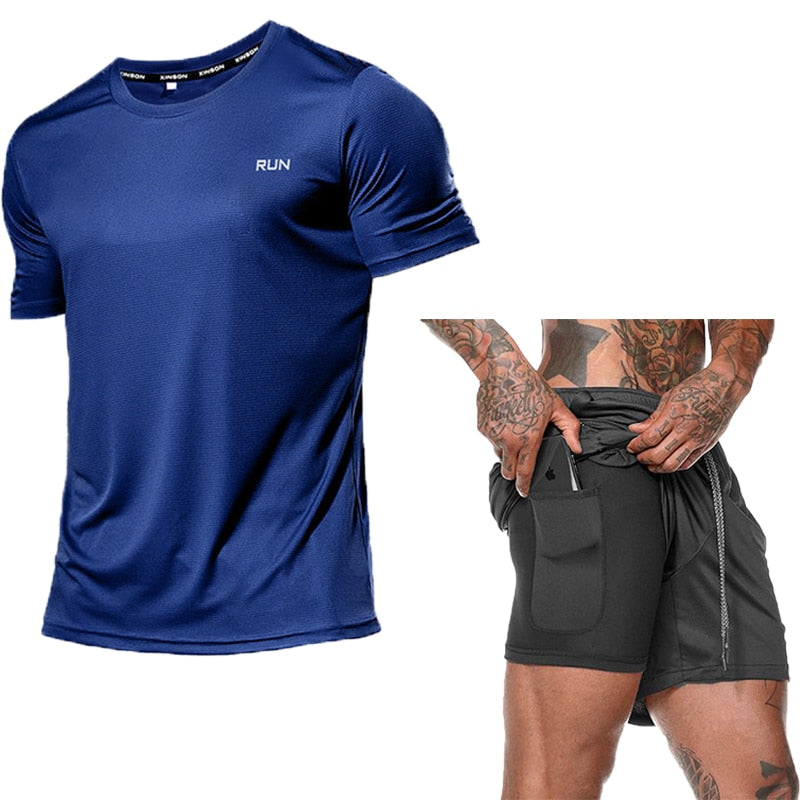 Men's Running Sets Sportswear Gym Fitness