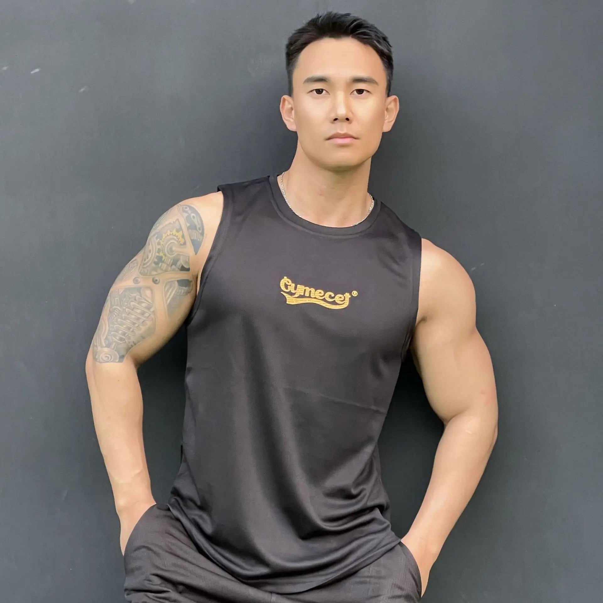 New Men's vest casual sports T-shirt