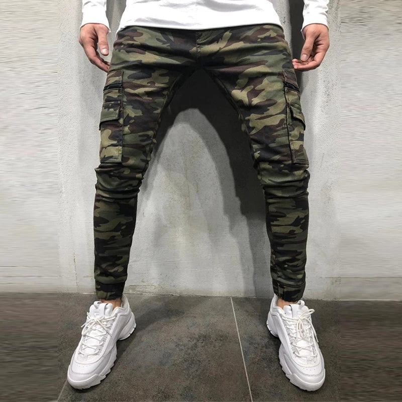 Men's Fashion Joggers Camouflage Jeans