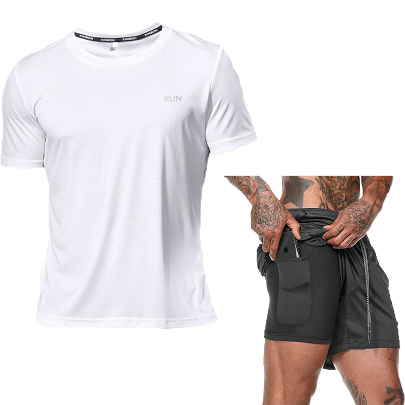 Men's Running Sets Sportswear Gym Fitness