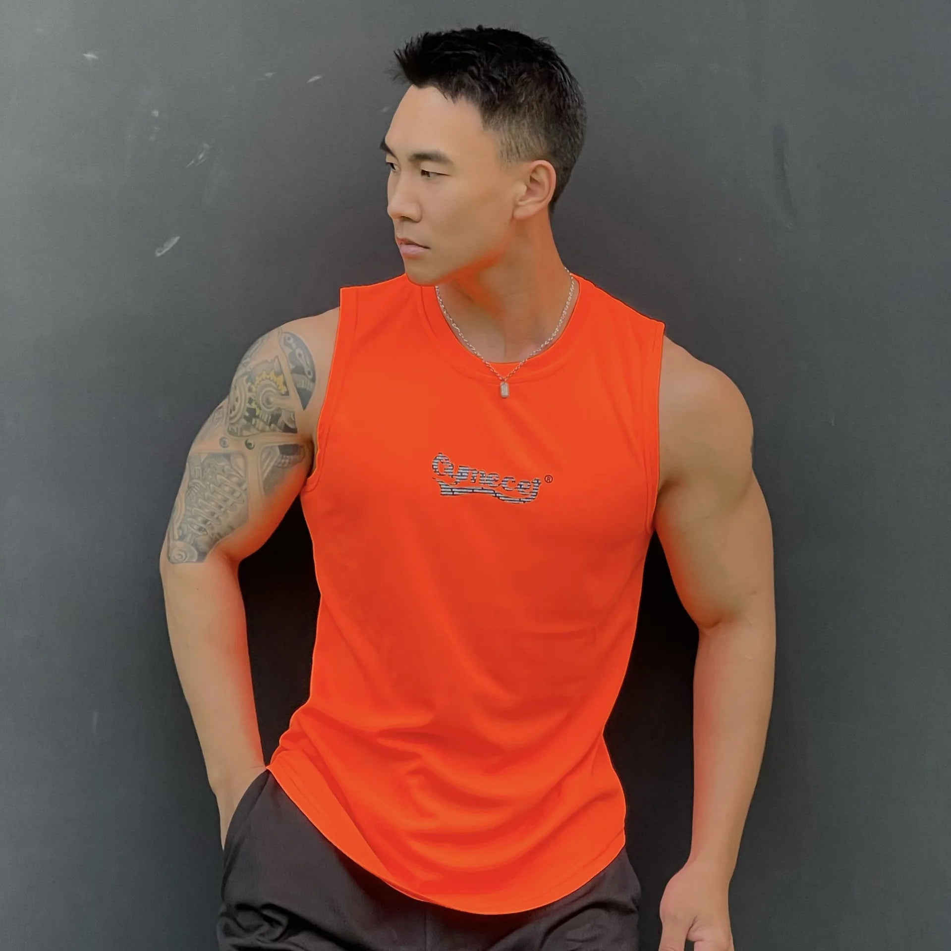 New Men's vest casual sports T-shirt