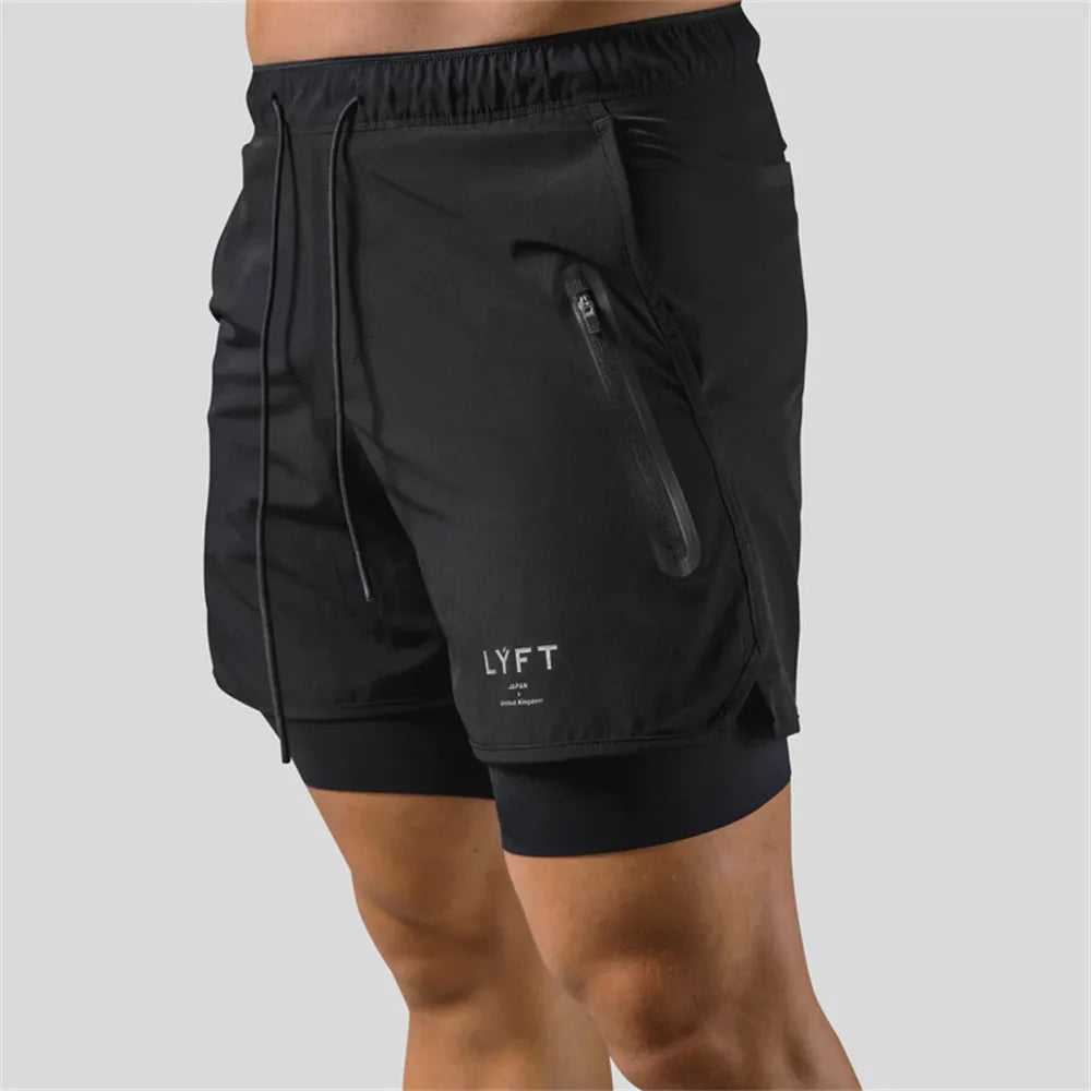 2 in 1 Running Sports Shorts