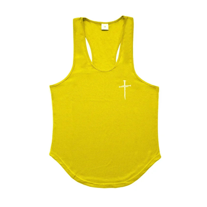 Men Bodybuilding Sleeveless Shirt