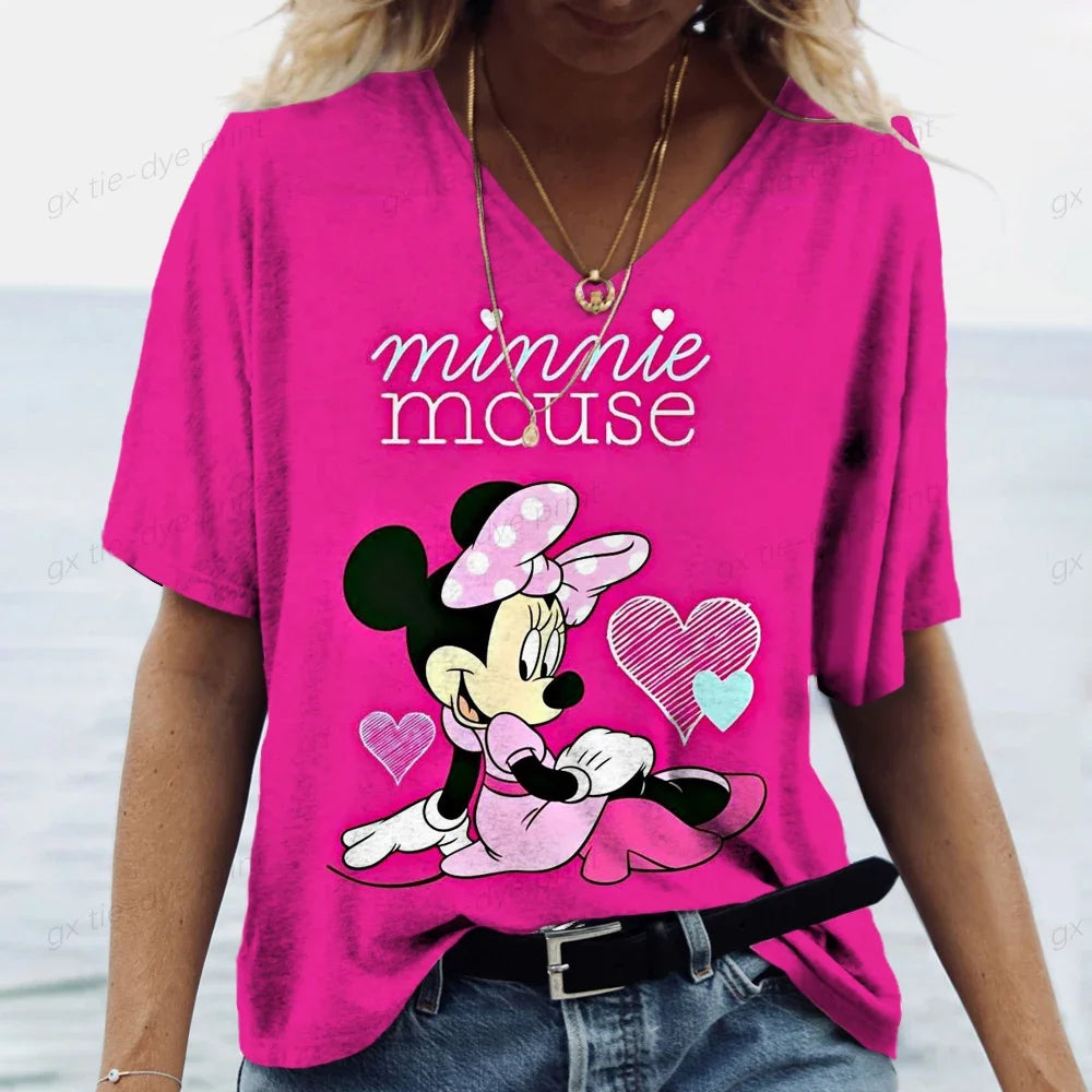 Summer Women's T-shirt Disney Mickey Mouse