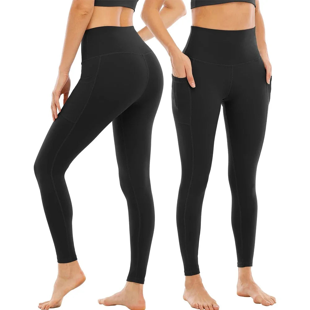 1PC Plus Size Pocket Yoga Pants