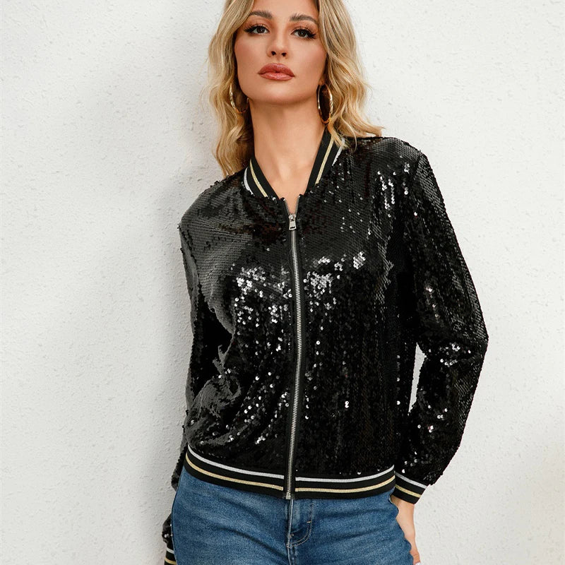 Golden Black Sequined Jacket