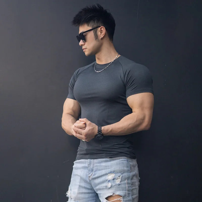 Men's Summer Fitness Sports Casual T-shirt