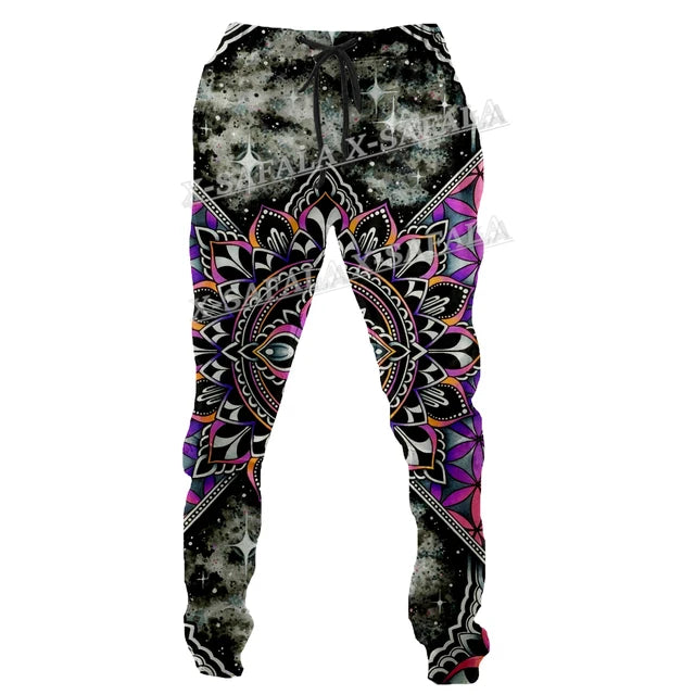 Colorful Mushroom 3D Print Men Pants Long Y2k