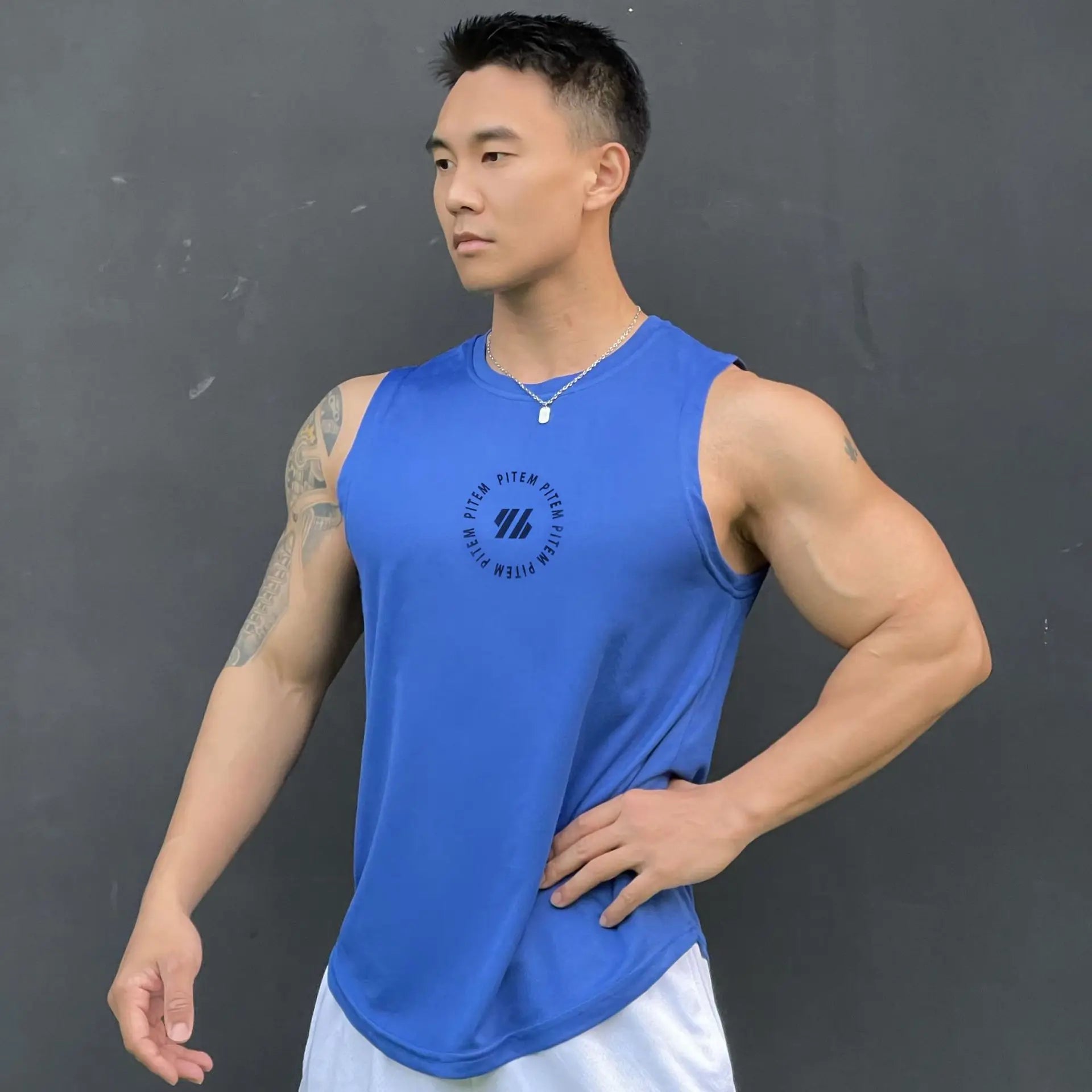 New Men's vest casual sports T-shirt