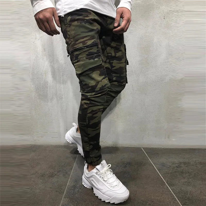 Men's Fashion Joggers Camouflage Jeans