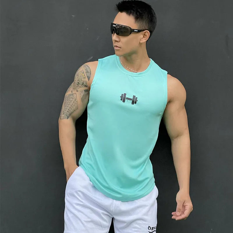 New Men's vest casual sports T-shirt