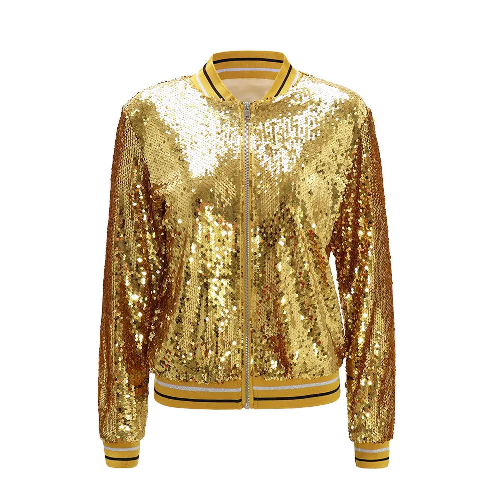 Golden Black Sequined Jacket