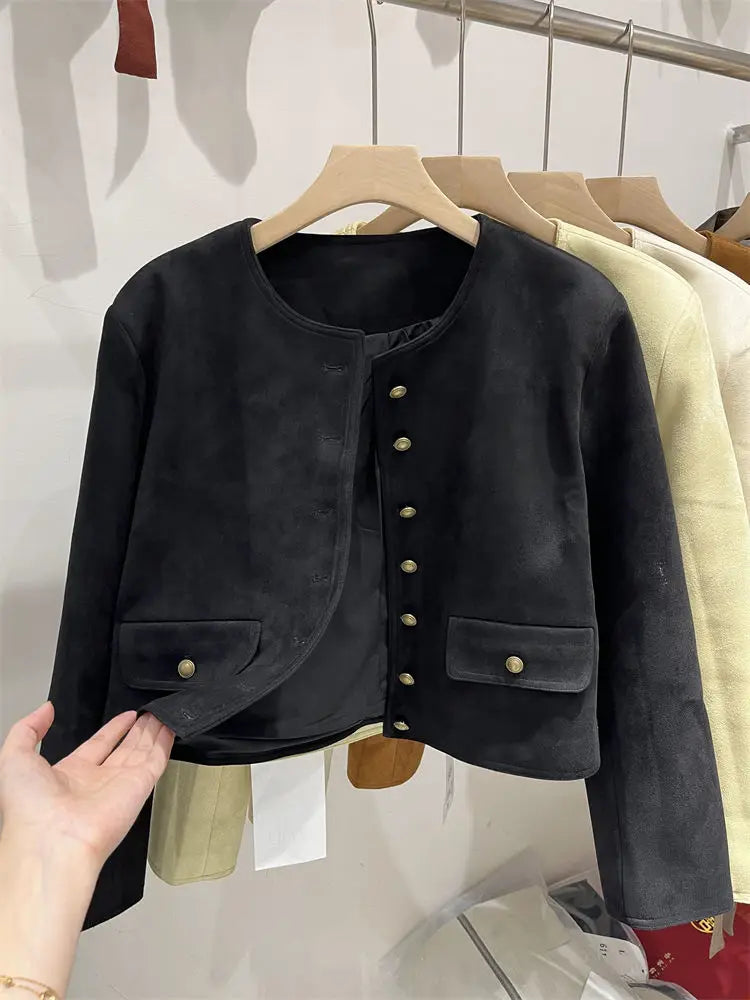 Short Coat Suede Small