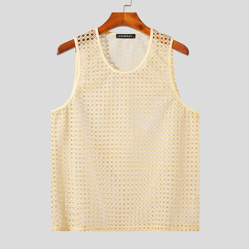 Men Hollow Mesh Vest