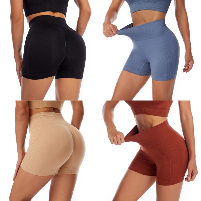 High Waist Yoga Sport Shorts Hip Push Up